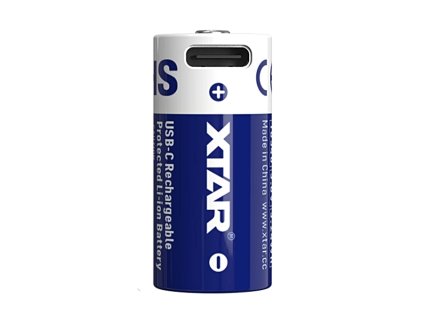 USB C XTAR 16340 900mAh 3,6V 2,7A chránený (1)