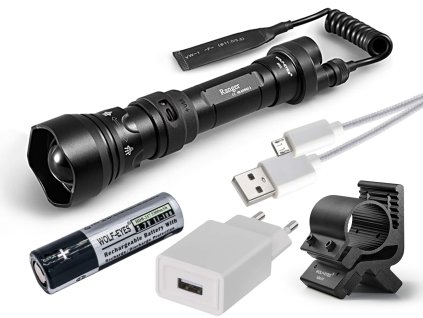 LED baterka Wolf Eyes Ranger ULTRA 1 režim, SFT 25R LED, 2000lm, 980m HUNTING SET