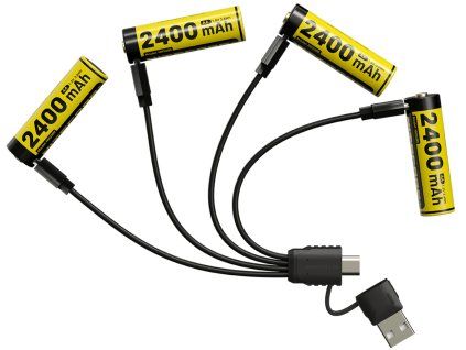 Nitecore NH2400 Li ion AA 1,5V 4ks+nabíjací kábel