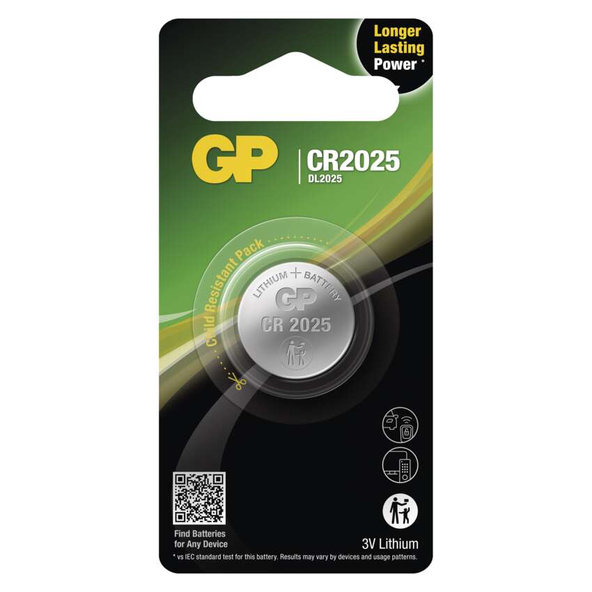 GP Batteries Batéria GP líthiová gombíková CR2025, 1 ks/ Blister