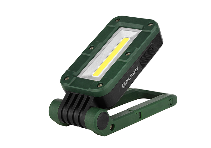 LED nabíjacia pracovná lampa Olight Swivel 400lm, USB-C nabíjateľná, Zelená farba tela