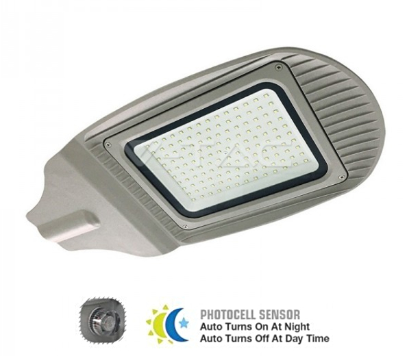 V-TAC LED pouličné svietidloso so súmrakovým senzorom 50W IP65 4000lm šedé Farba svetla: denná (4000K)