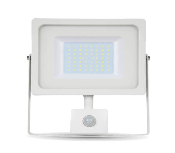 V-TAC LED reflektor SMD 50W 4250lm SLIM biely so senzorom Farba svetla: studená (6000K)