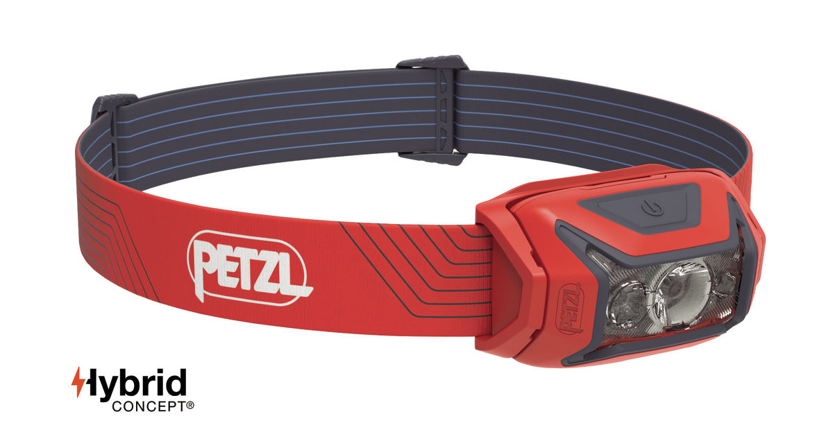 LED čelovka PETZL ACTIK HYBRID červená