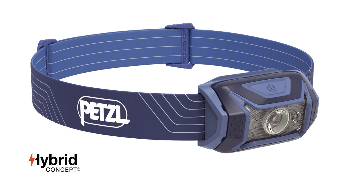 LED čelovka PETZL TIKKA HYBRID modrá