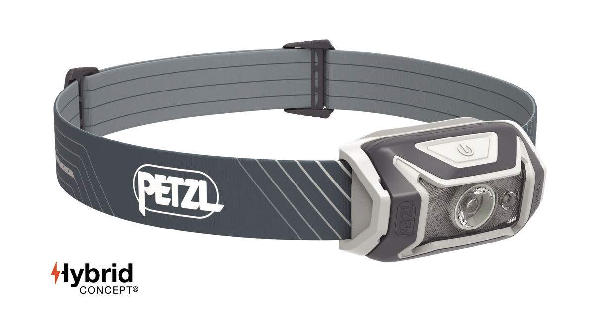 LED čelovka PETZL TIKKA CORE HYBRID sivá