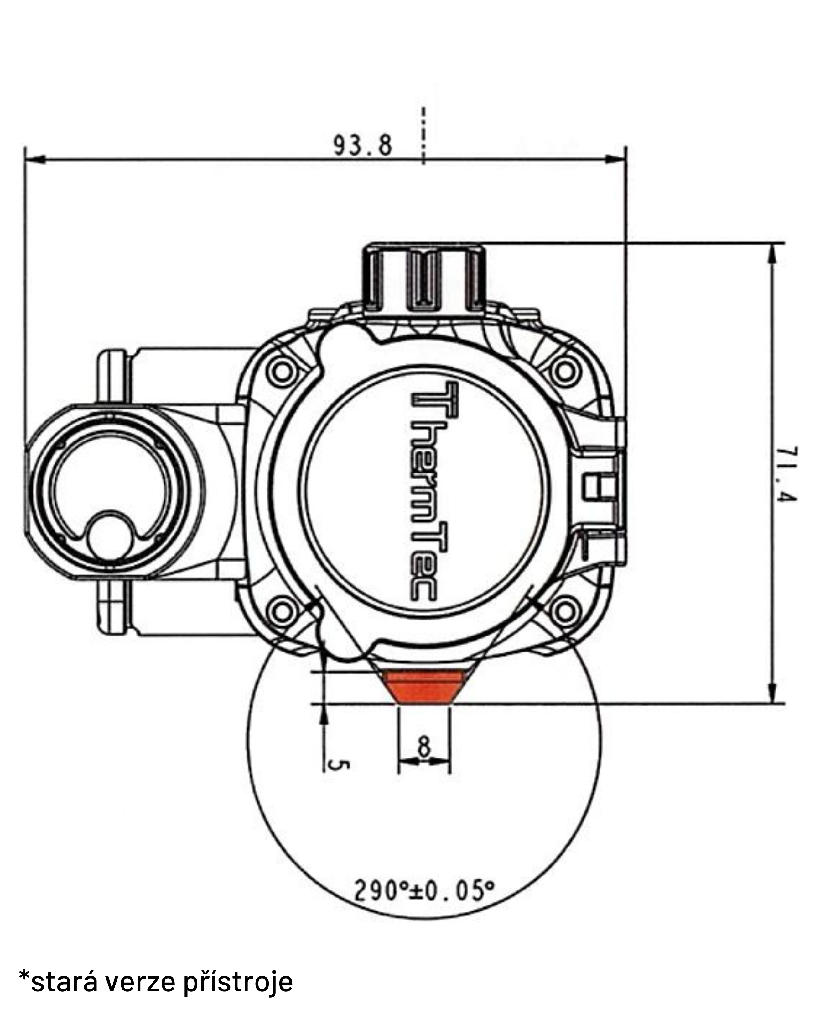 ThermVisia Blaser oceľový adaptér pre ThermTec Vidar Verzia: old