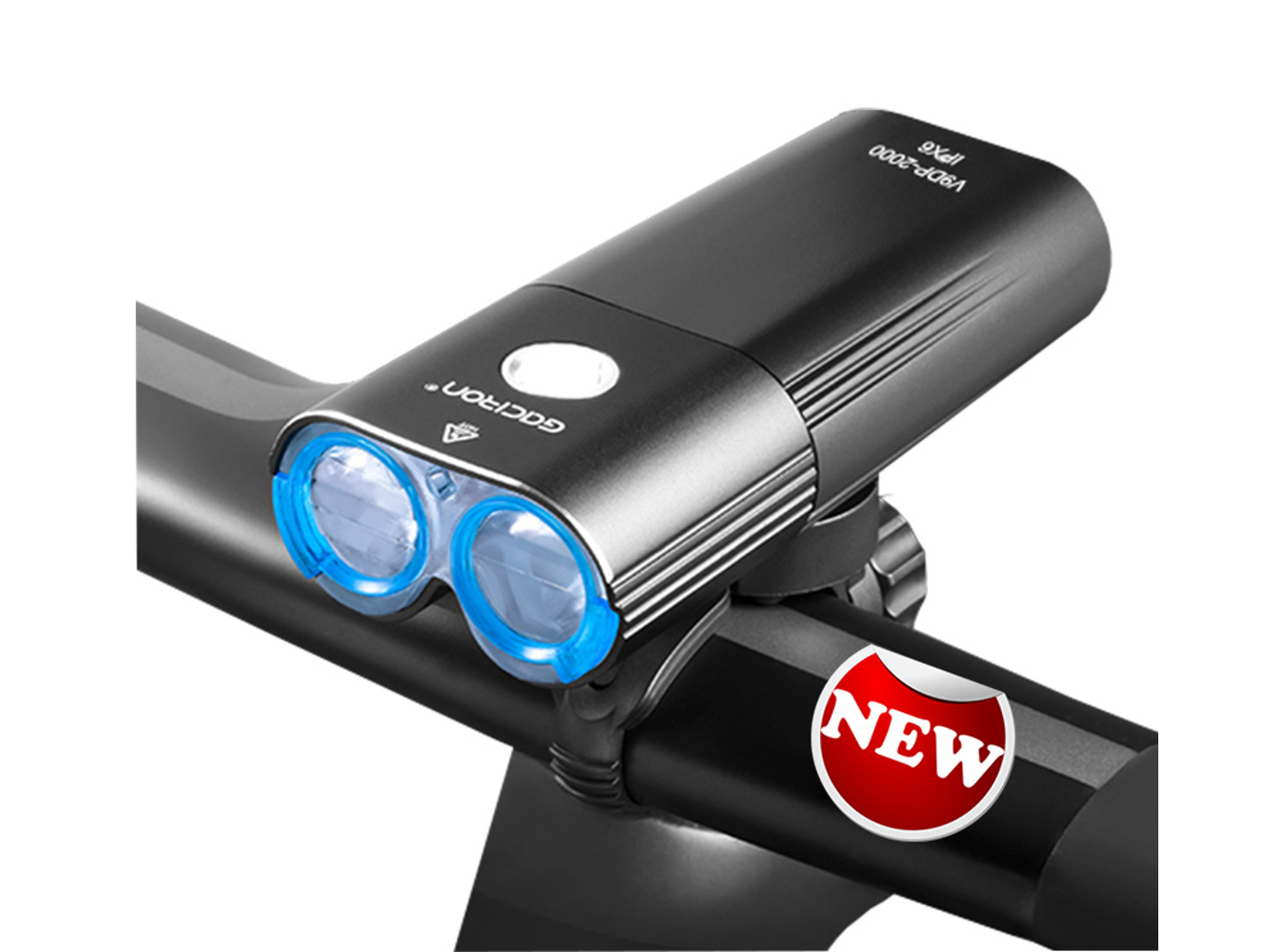 LED bicyklové svietidlo Gaciron V9DP-2000, USB-C nabíjateľný, USB Powerbank