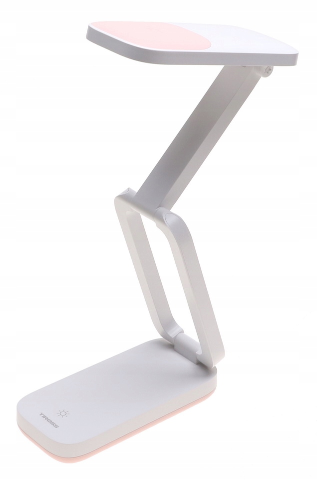 Stolová LED lampa Tiross TS-2231, vymeniteľný Li-ion aku. 1x 18650 2000mAh 3,7V, Micro-USB nabíjateľná- Bielo-ružová
