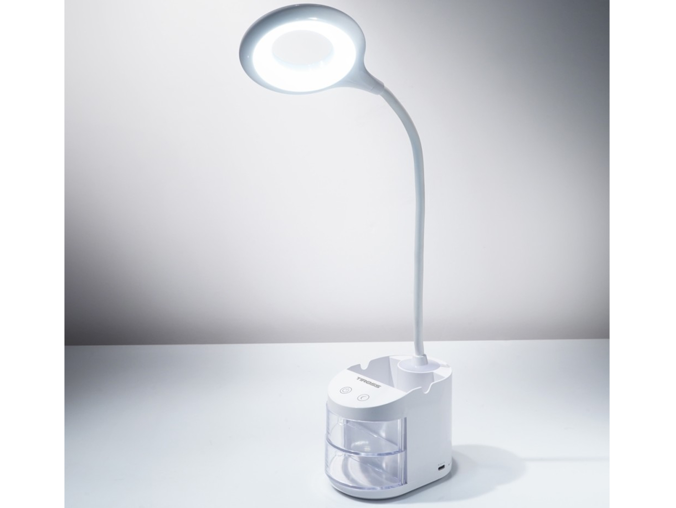 Stolová LED lampa Tiross TS-2233, vymeniteľný Li-ion aku. 1x 18650 1200mAh 3,7V, USB-C nabíjateľná 1A