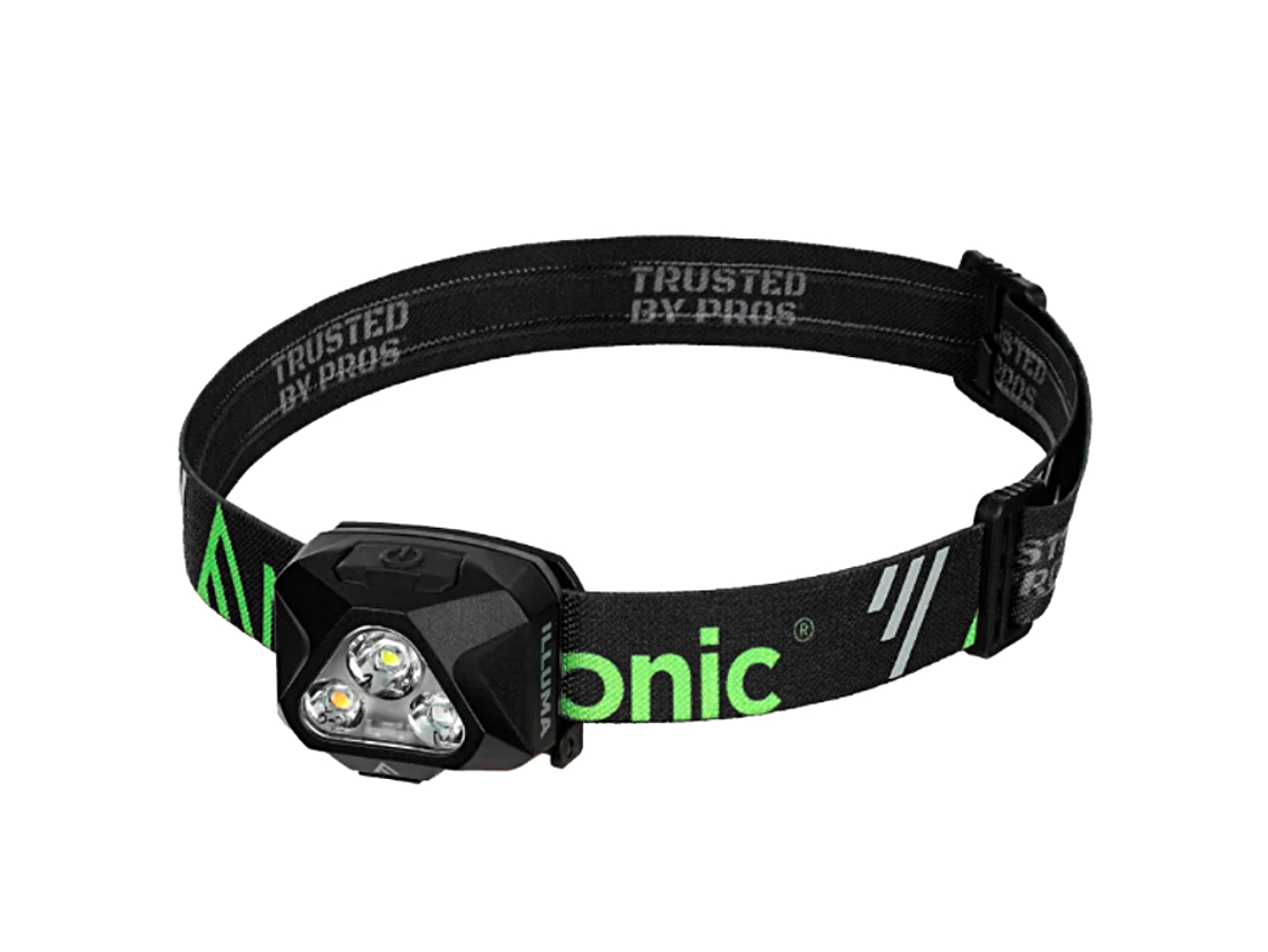 LED čelovka Mactronic ILLUMA, plynulá regulácia intenzity svetla, vstavaný Li-Po aku. 600mAh 3,7V, USB-C nabíjateľná