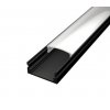 Hliníkový profil pre LED pásy SIMPLE, 17,1x8mm - Čierna