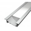 Hliníkový profil pre LED pásy zapustený BOČNÝ, 13,5 x 53mm - Strieborná