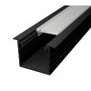 Hliníkový profil pre LED pásy zapustený LINEA, 20,4x30mm - Čierna