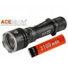 LED Baterka Acebeam L17 + 1x IMR 18650 3000mAh 3,6V Micro USB nabíjacíStudená biela farba svetla