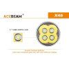 LED Baterka Acebeam X45 XHP70.2 P2 + 4x IMR 18650 3100 3,6V akumulátor