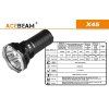 LED Baterka Acebeam X45 XHP70.2 P2 + 4x IMR 18650 3100 3,6V akumulátor