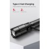 LED Baterka Klarus A2 Pro 1450lm, Focus system, USB-C nabíjateľný + Li-ion aku. Klarus 21700 4000mAh 3,6V