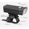 LED bicyklové svietidlo Gaciron V9F-600, USB nabíjateľné, Praktik Set