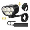 LED bicyklové svietidlo Magicshine Monteer 6500S V2.0, 6500lm diaľkovým ovládaním + externý USB nabíjací Li-ion batériový pack 10000mAh 7,2V