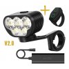 LED bicyklové svietidlo Magicshine Monteer 8000S V2.0, 8000lm diaľkovým ovládaním + externý USB nabíjací Li-ion batériový pack 10000mAh 7,2V