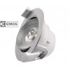 LED bodové svietidlo strieborné, kruh 5W 350lm Teplá biela