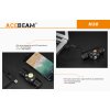 LED Čelovka a Powerbank Acebeam H30 XHP70.2LED+Červená a UV Nichia 276A 365nm LED, USB nabíjaťeľná, Praktik Set
