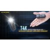 LED kľúčenka/ baterka Nitecore T4K 4000lm, vstavaný aku. Li-ion 1000mAh 3,6V, USB-C nabíjateľnáČierna
