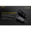 LED kľúčenka/ baterka Nitecore TUP 1000lm, vstavaný aku. Li-ion 1200mAh 3,6V, Micro-USB nabíjateľná-Strieborná