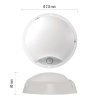 LED svietidlo okrúhle prisadené s pohyb. senzorom, čierny/ biely rémik, 14W 1000lm, Neutrálna biela