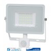 Reflektor LED 30W so senzorom 2400lm SAMSUNG CHIP SLIM biely - 5 ROČNÁ ZÁRUKA