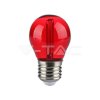 Žiarovka LED Filament E27 2W, Červená 60lm, G45 VT 2132 (V TAC) (1)