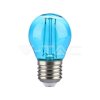 Žiarovka LED Filament E27 2W, Modrá 60lm, G45 VT 2132 (V TAC) (1)