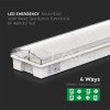Núdzové LED svietidlo 3W, 6400K, 130lm s RF ovládaním VT 996 (V TAC) (7)