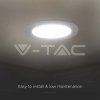 Mini LED panel okrúhly Backlit 24W, 6500K, 2640lm, VT 61024 RD (V TAC) (3)