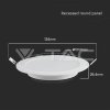 Mini LED panel okrúhly Backlit  6W, 3000K, 6600lm, VT-61006-RD  (V-TAC)