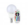 LED žiarovka V-TAC E14 3,5W, 320lm, P45, RGB + IR diaľkové ovládanie
