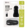 USB adaptér do auta 2,1A + micro USB kabel + USB C redukcia (5)