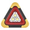 LED výstražný trojuholník, dobíjateľný, COB LED + červená LED