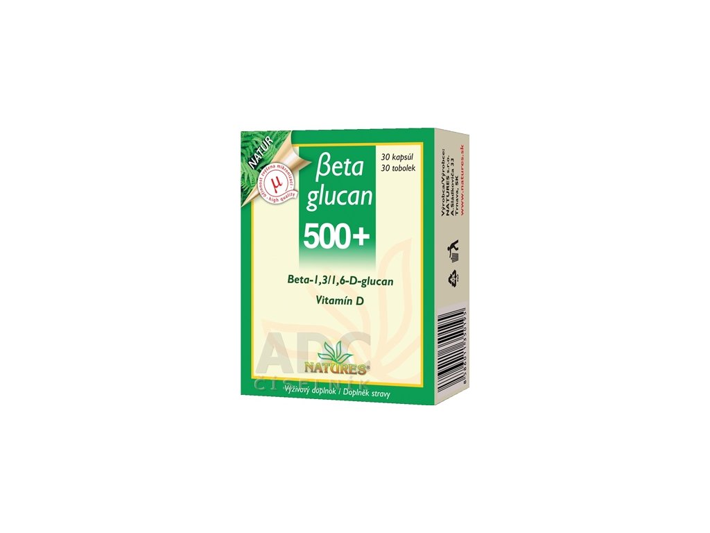 Natures Betaglucan 500+ cps 30 ks