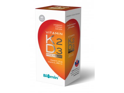 Biomin Vitamin K2 + D3 2000.I.U. premium 60 kapsúl