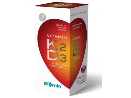 Biomin Vitamin K2 + D3 1000 I.U. 30 kapsúl