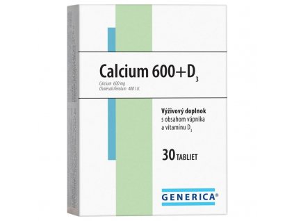 Generica Calcium 600+D3 30 tabliet