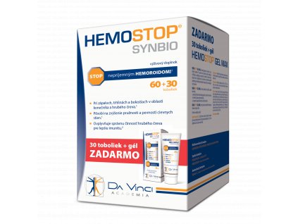 Hemostop SynBio Da Vinci 90 kapsúl + Hemostop Gél 75 ml