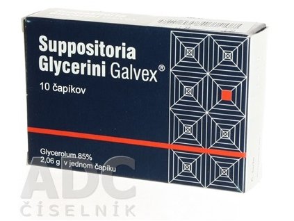 Glycerínové čapíky Galvex 10 x 2,06 g