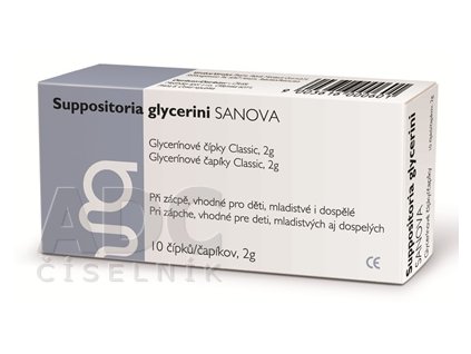 Glycerínové čapíky Sanova classic 2g 10 ks