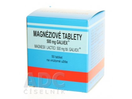 Galvex Magnéziové tablety 500 mg 50 tabliet