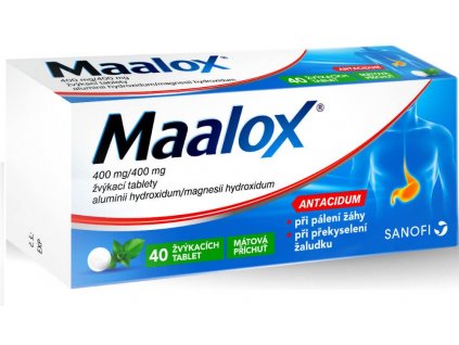 Maalox žuvacie tablety mäta 40 ks