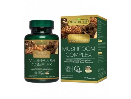 Natures Aid Organic Mushroom Complex 60 kapsúl