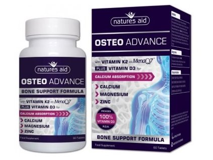 Natures Aid Osteo Advance pre zdravé kosti 60 tabliet